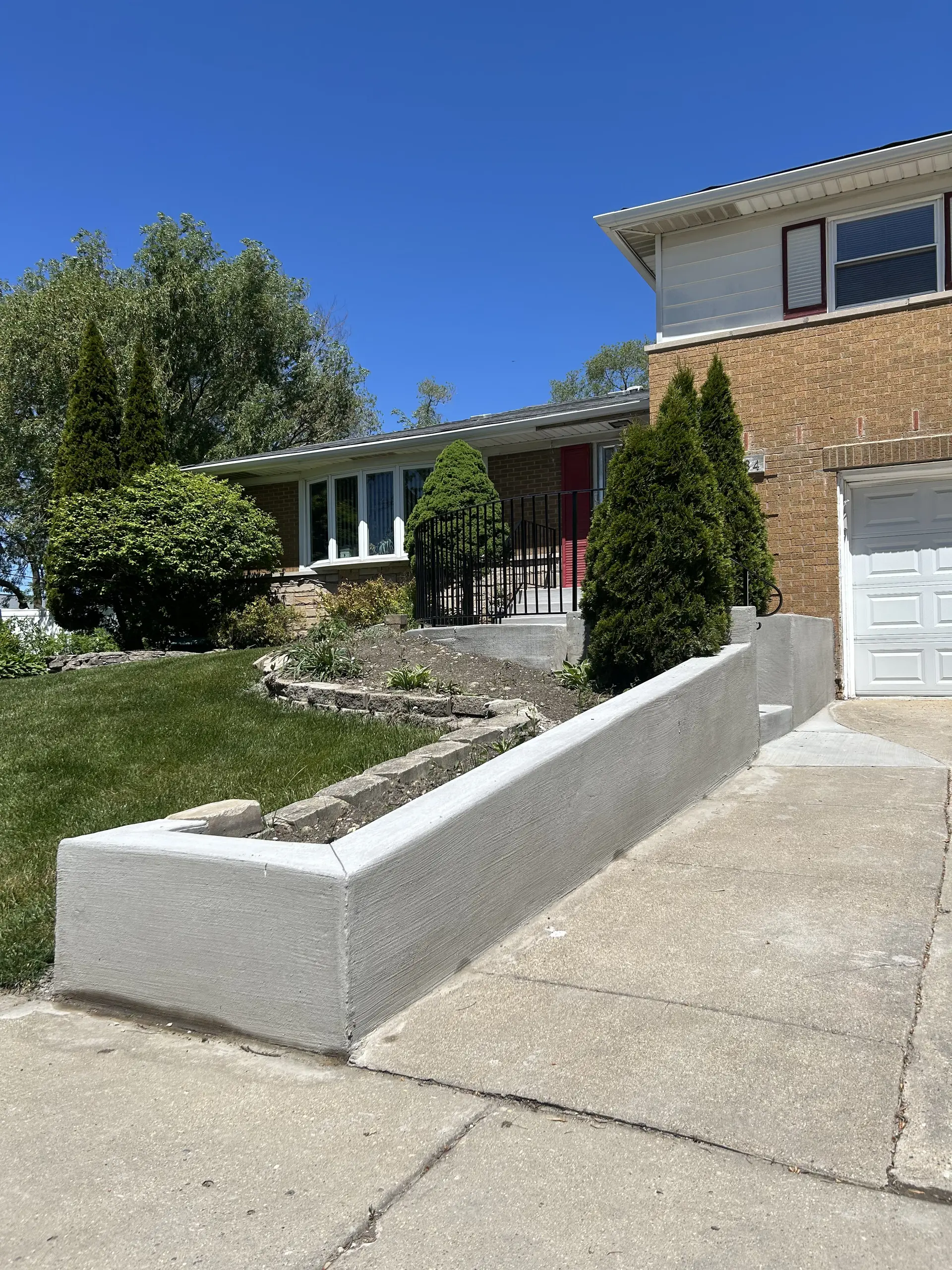 Stamped concrete patio