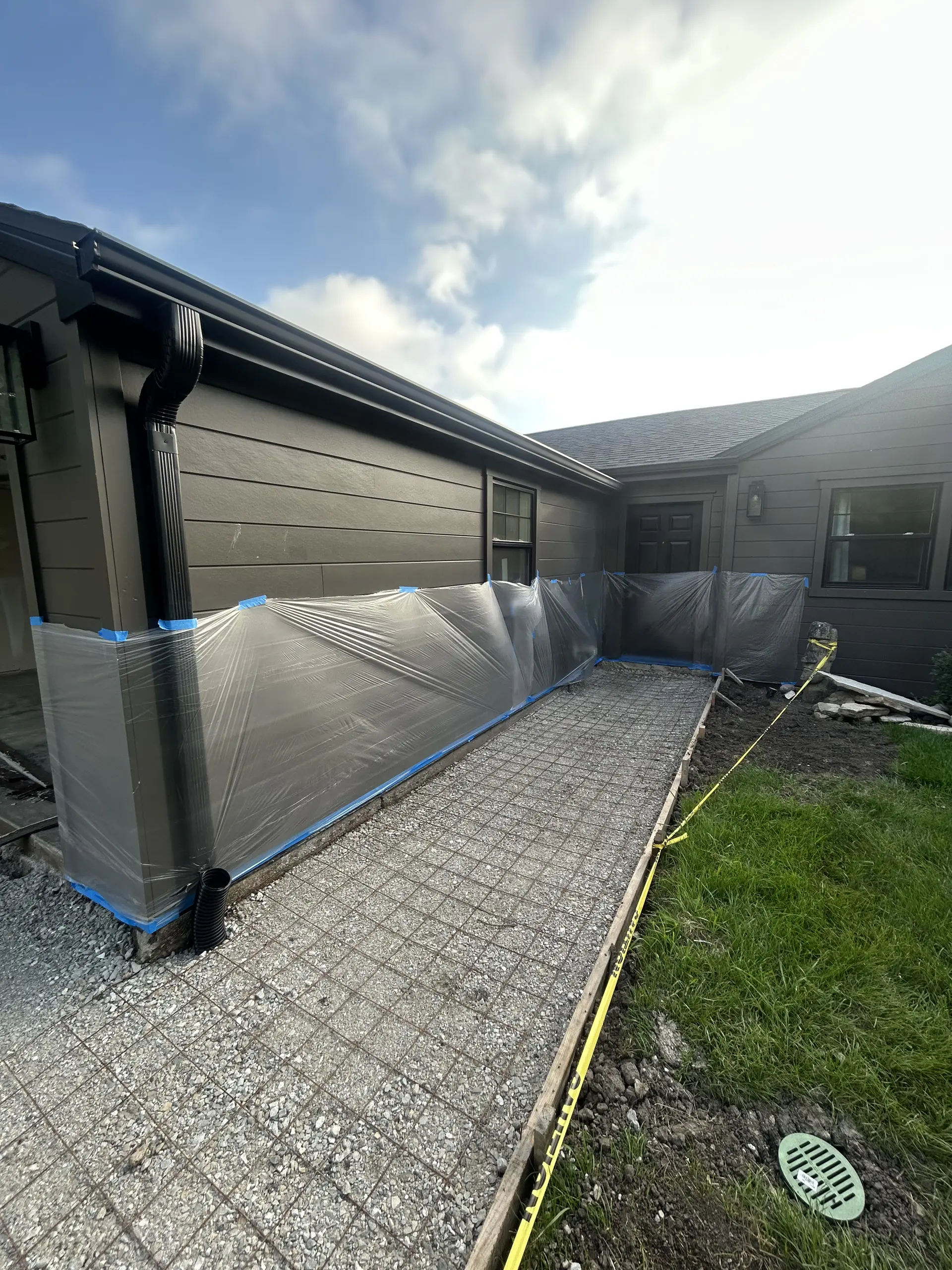 Concrete foundation pour